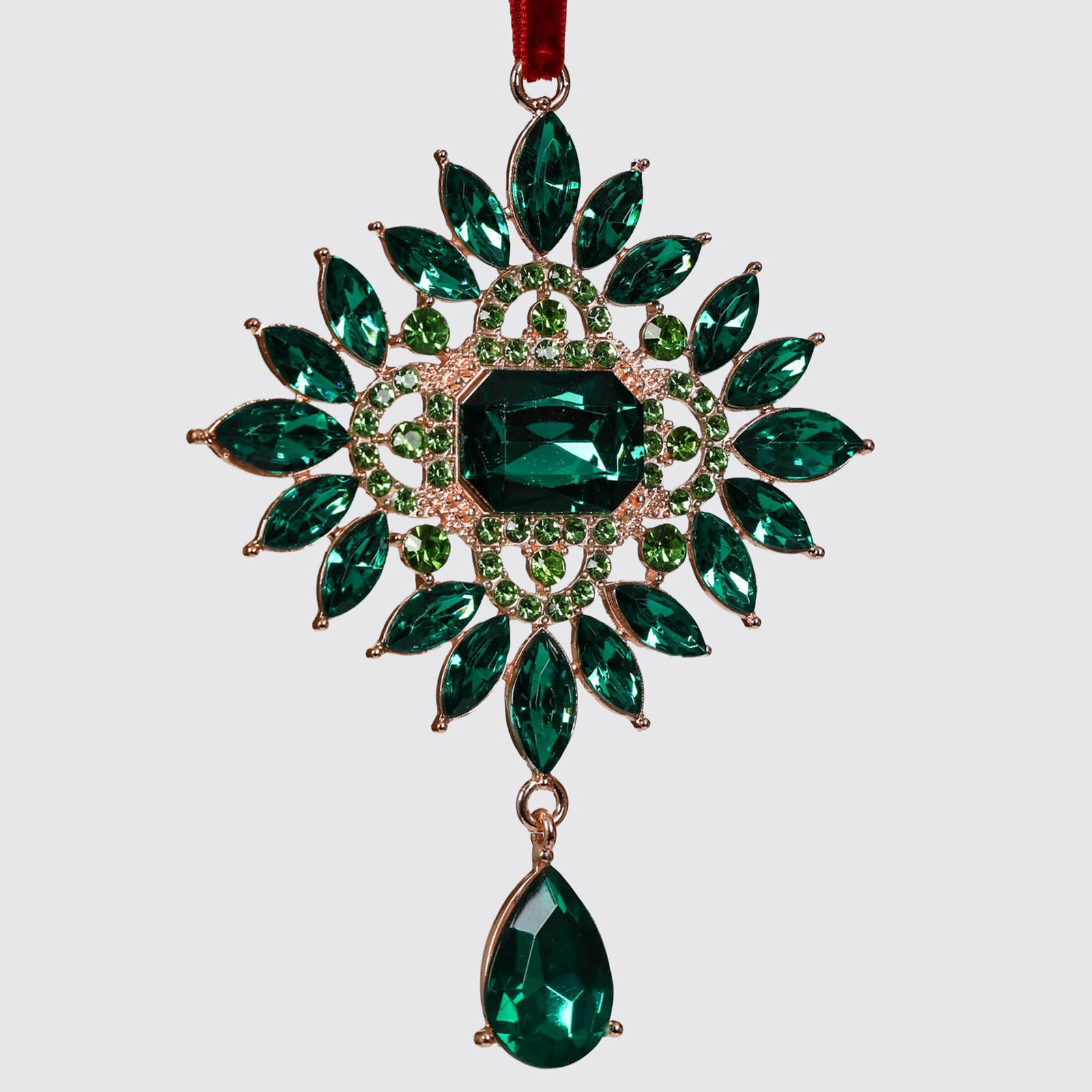 Royal Green Gem Hanging Tree Decoration