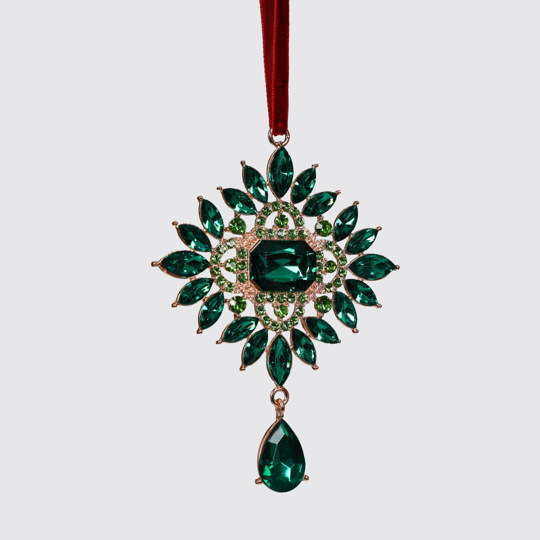 Royal Green Gem Hanging Tree Decoration