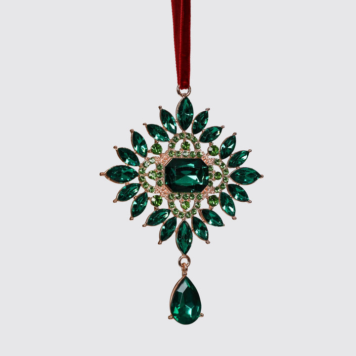 Royal Green Gem Hanging Tree Decoration