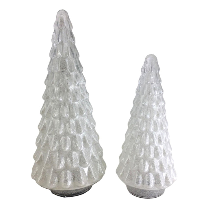 White Glass Christmas Tree - 25cm