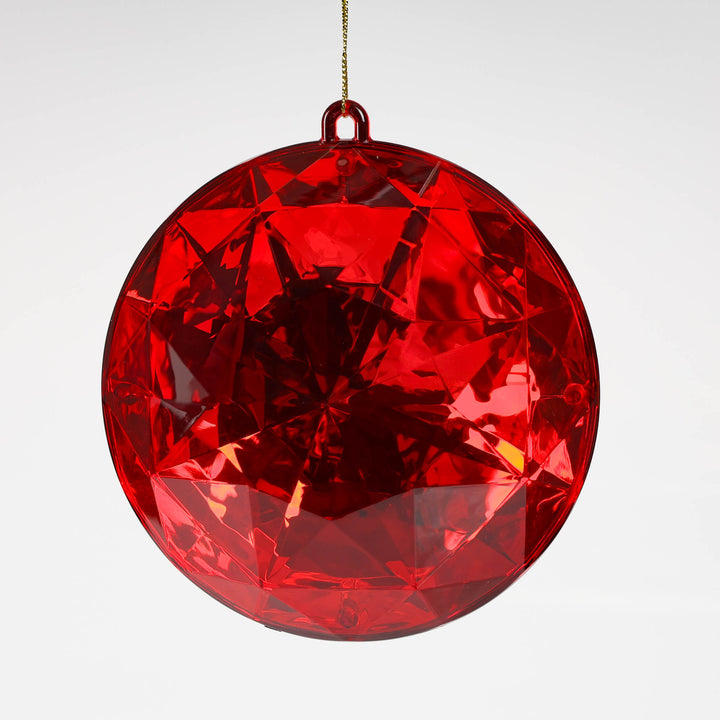 Ruby Red Round Cut Gem Tree Decoration 13cm (D)