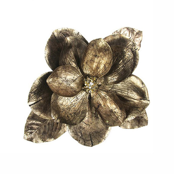 Rustic Bronze Magnolia Flower Stem 55cm(L)