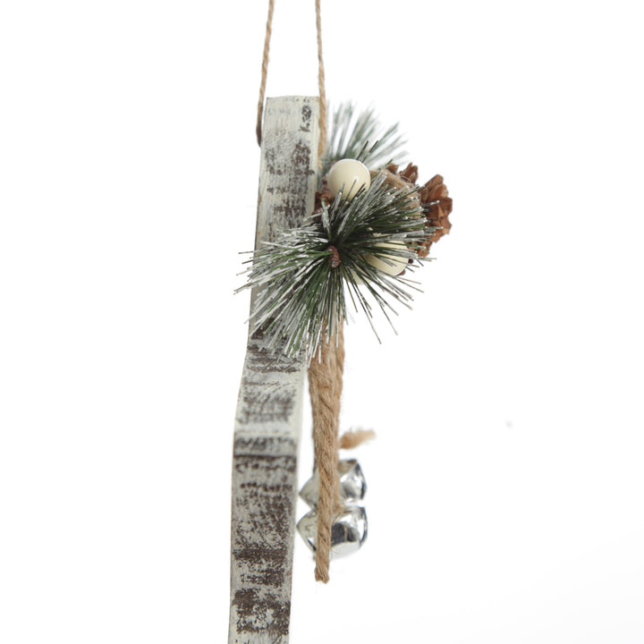 Rustic Christmas Tree Farm White Washed Star Ornament