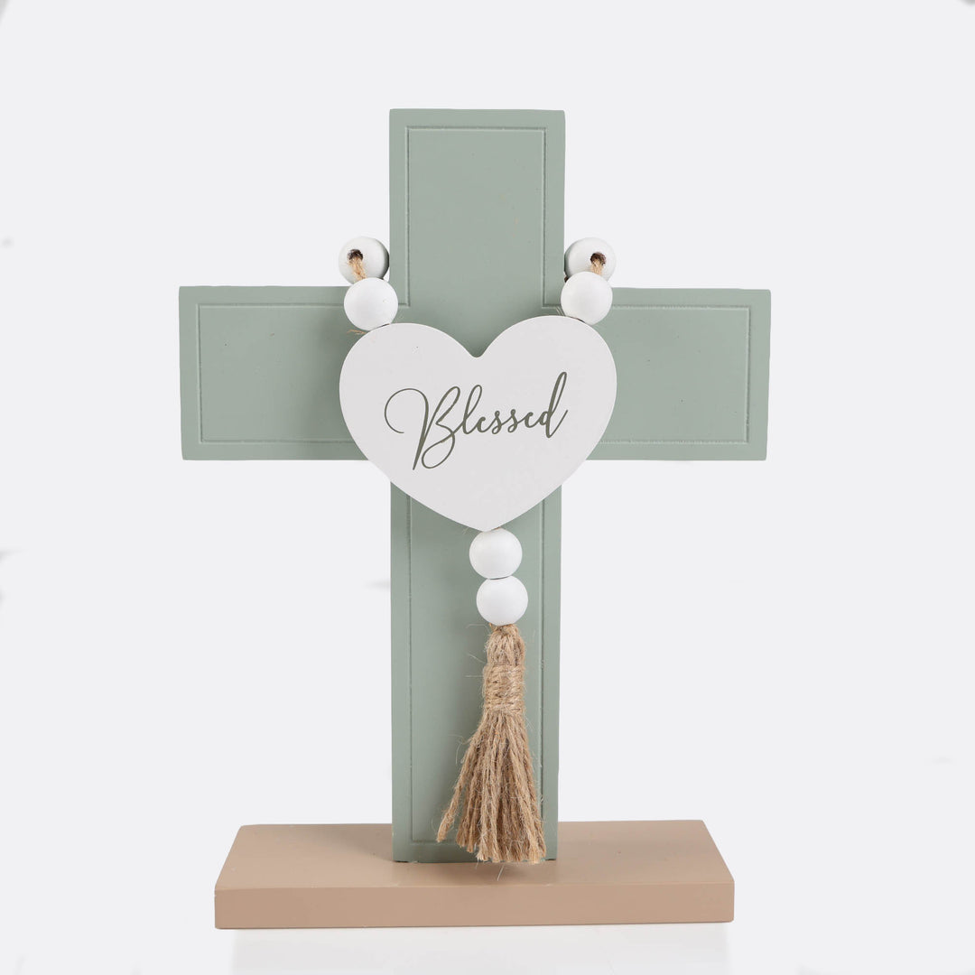 Sage Green Blessed Cross Ornament - 23cm