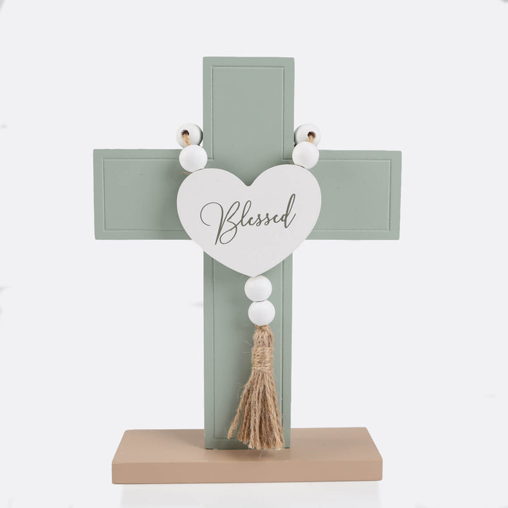 Sage Green Blessed Cross Ornament - 23cm