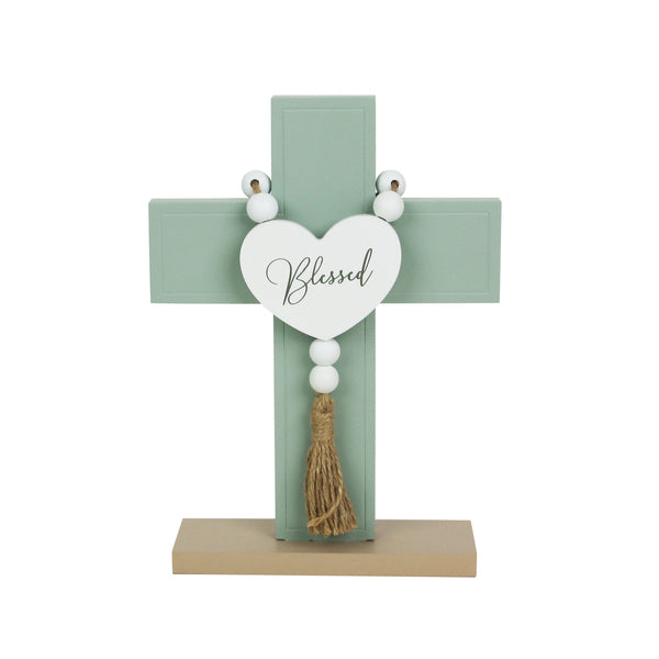 Sage Green Blessed Cross Ornament - 23cm