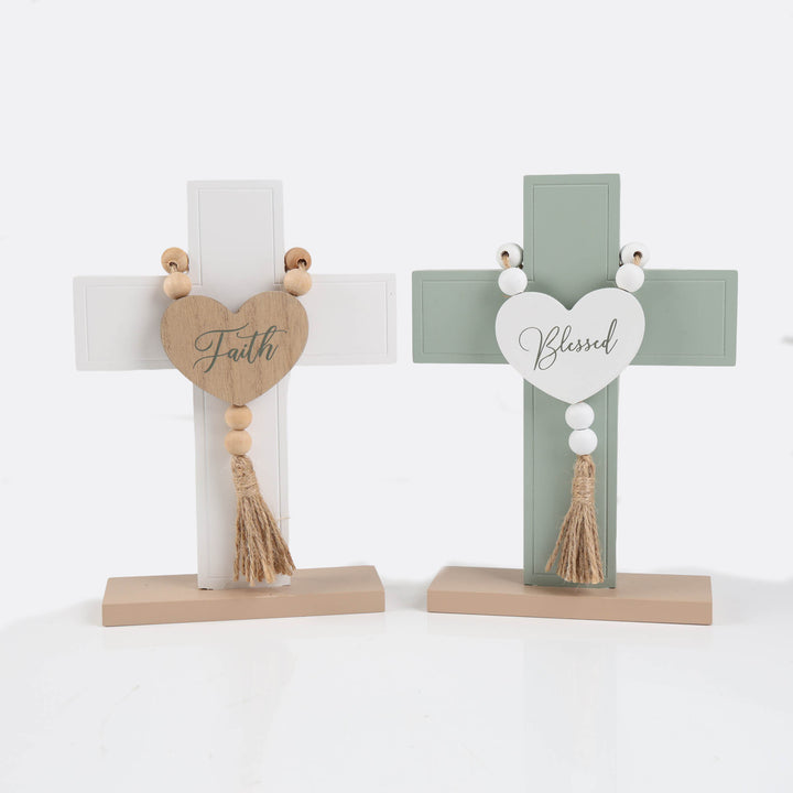Sage Green Blessed Cross Ornament - 23cm