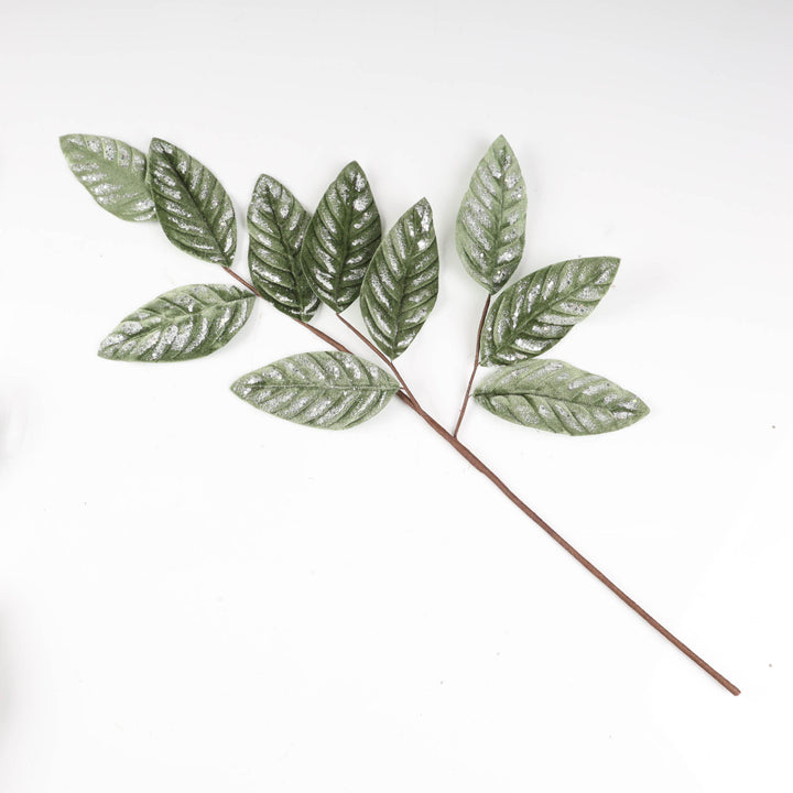 Sage Green Ribbed Velvet Leaf Stem - 78cm