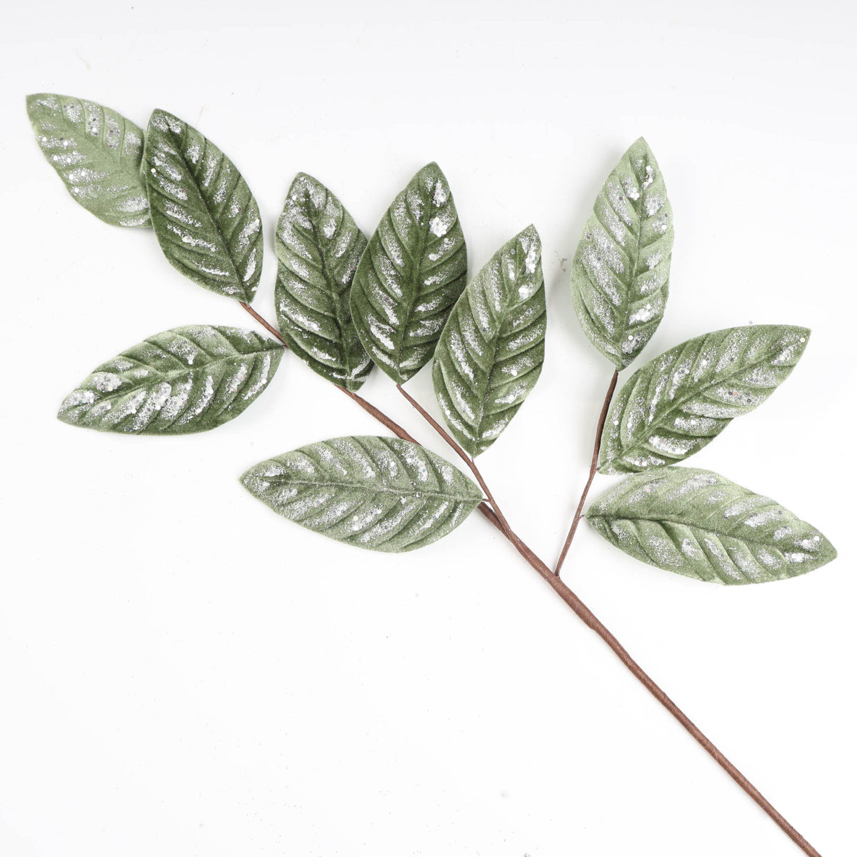 Sage Green Ribbed Velvet Leaf Stem - 78cm