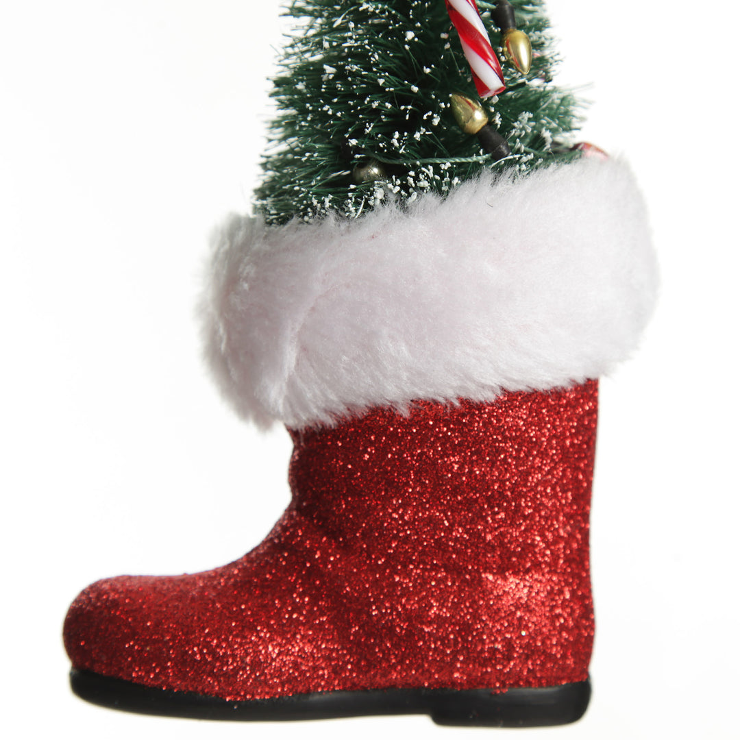 Santa Boot with Tree Hanging Decoration