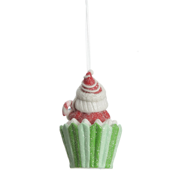 Santa Cupcake Christmas Tree Decoration