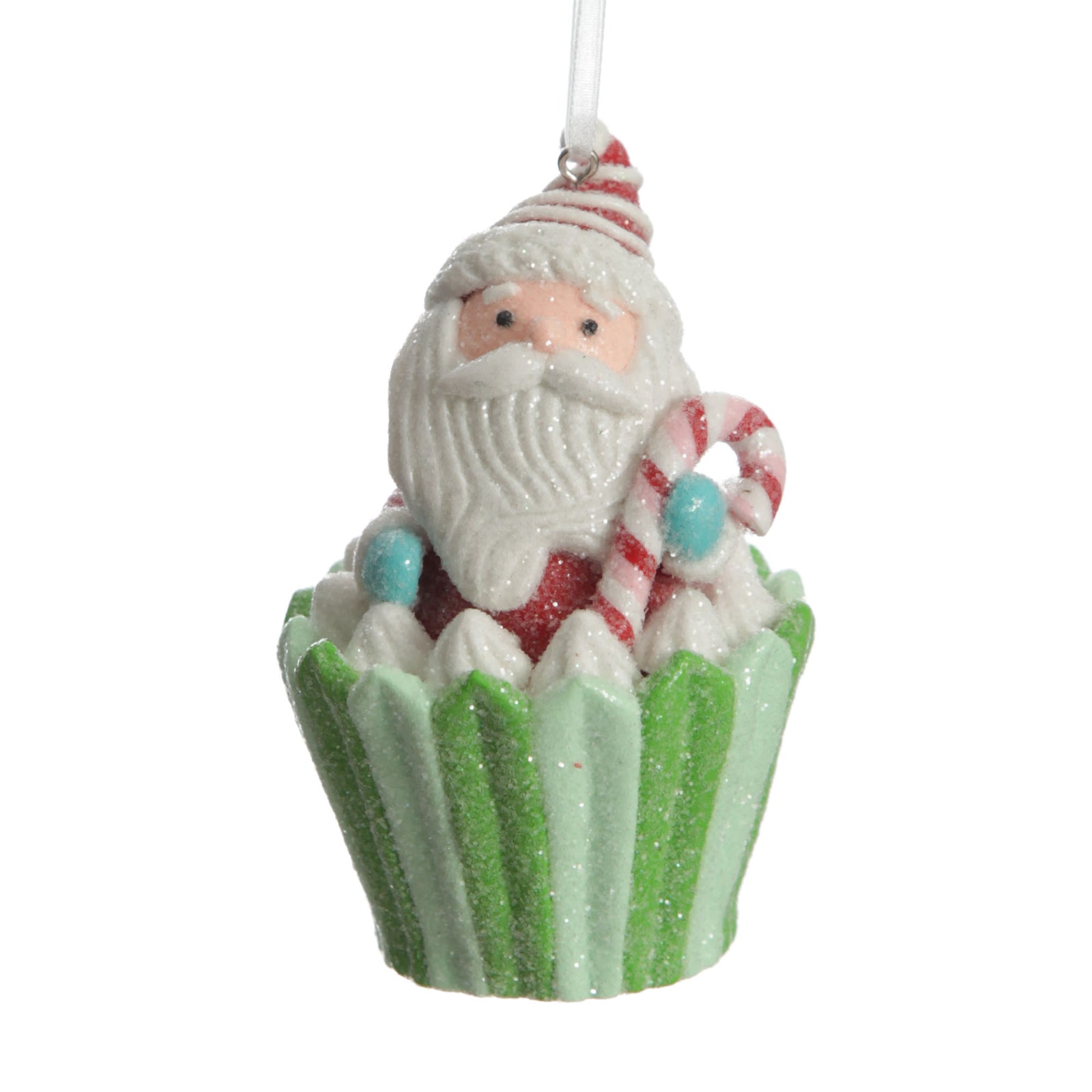 Santa Cupcake Christmas Tree Decoration