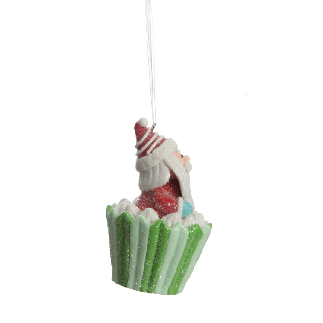 Santa Cupcake Christmas Tree Decoration