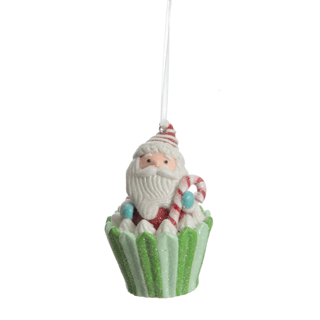 Santa Cupcake Christmas Tree Decoration