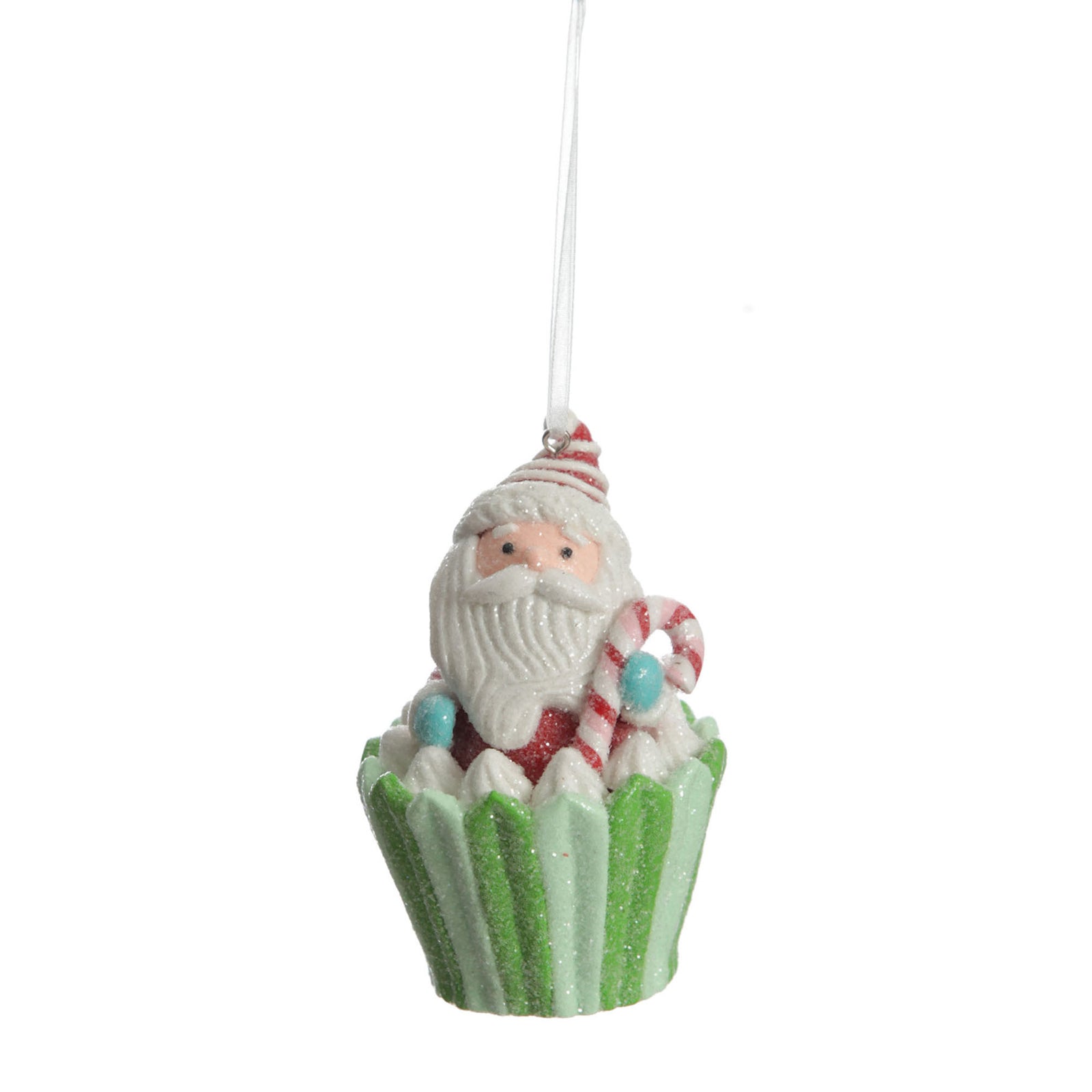 Santa Cupcake Christmas Tree Decoration