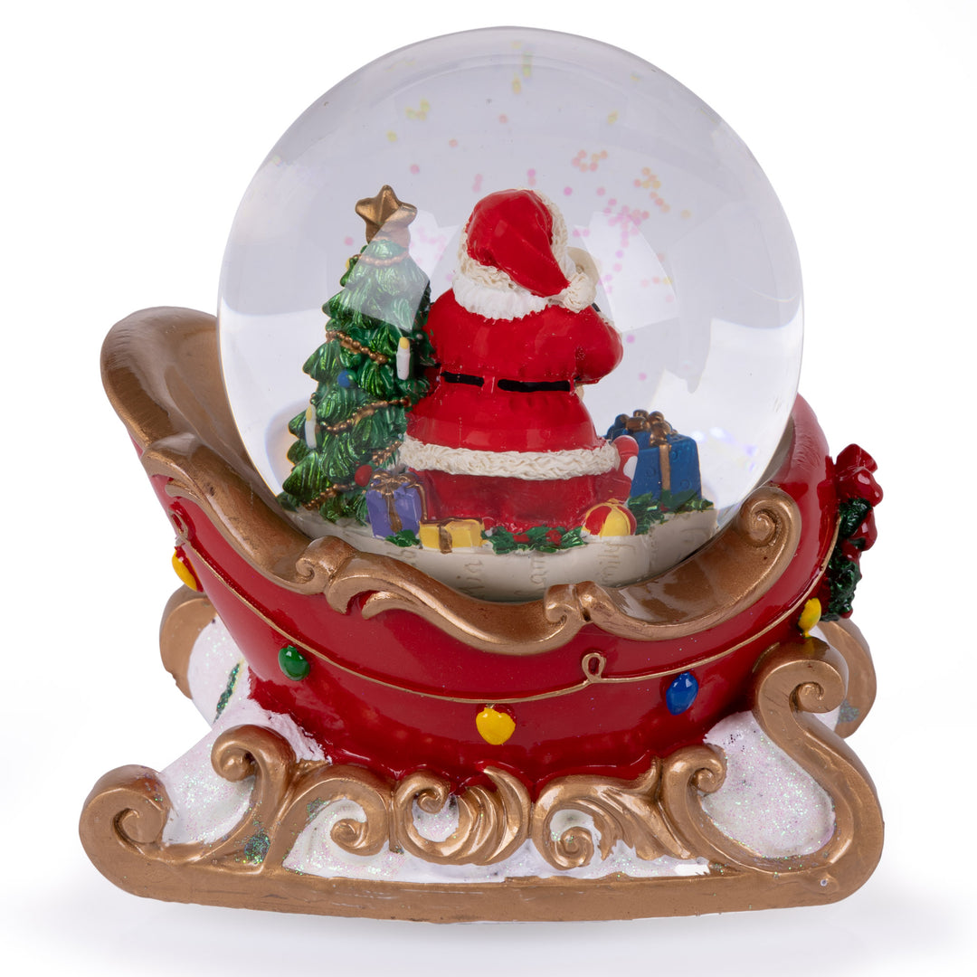 Santa Sleigh Musical Christmas Snowglobe