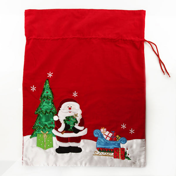 Deluxe Velvet Santa Sack Flat