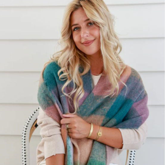 Rosewood Knit Wrap Scarf