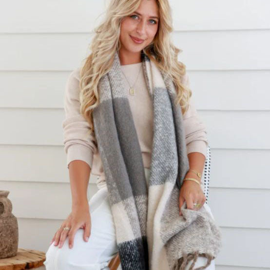 Winter Lux Knit Wrap Scarf