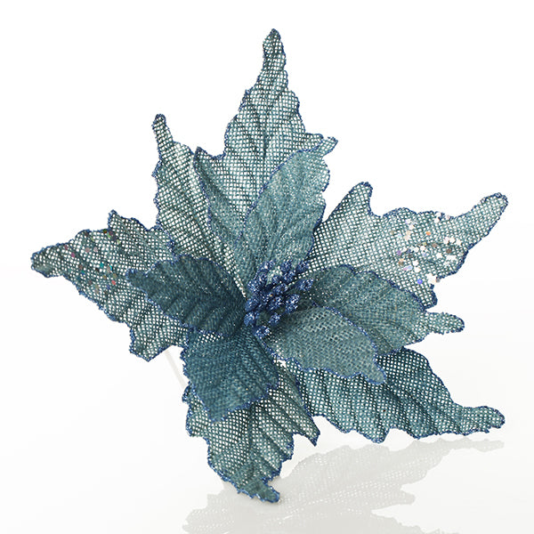 Seafoam Blue Burlap Flower