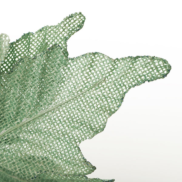 Seafoam Green Burlap Flower - Detail