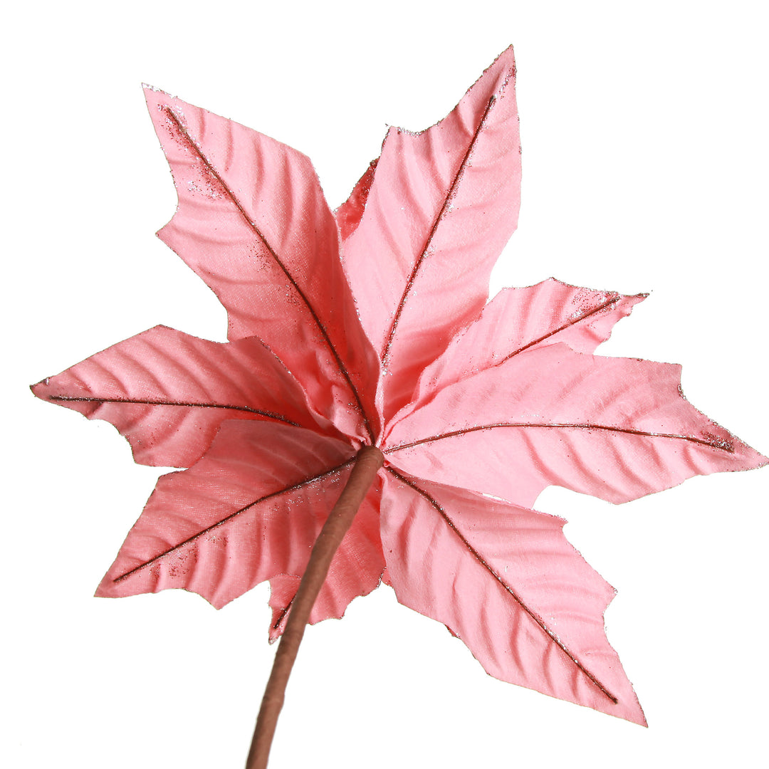 Shiny Blush Poinsettia Flower Stem