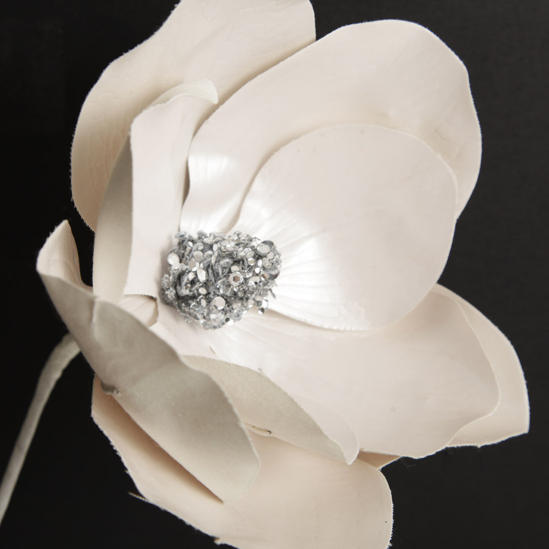 Shiny Ivory Magnolia Flower Stem