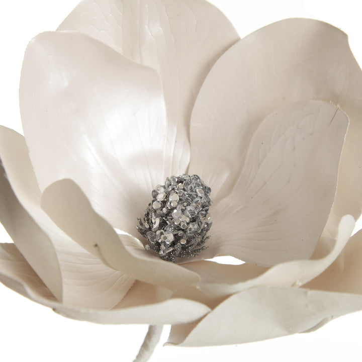 Shiny Ivory Magnolia Flower Stem