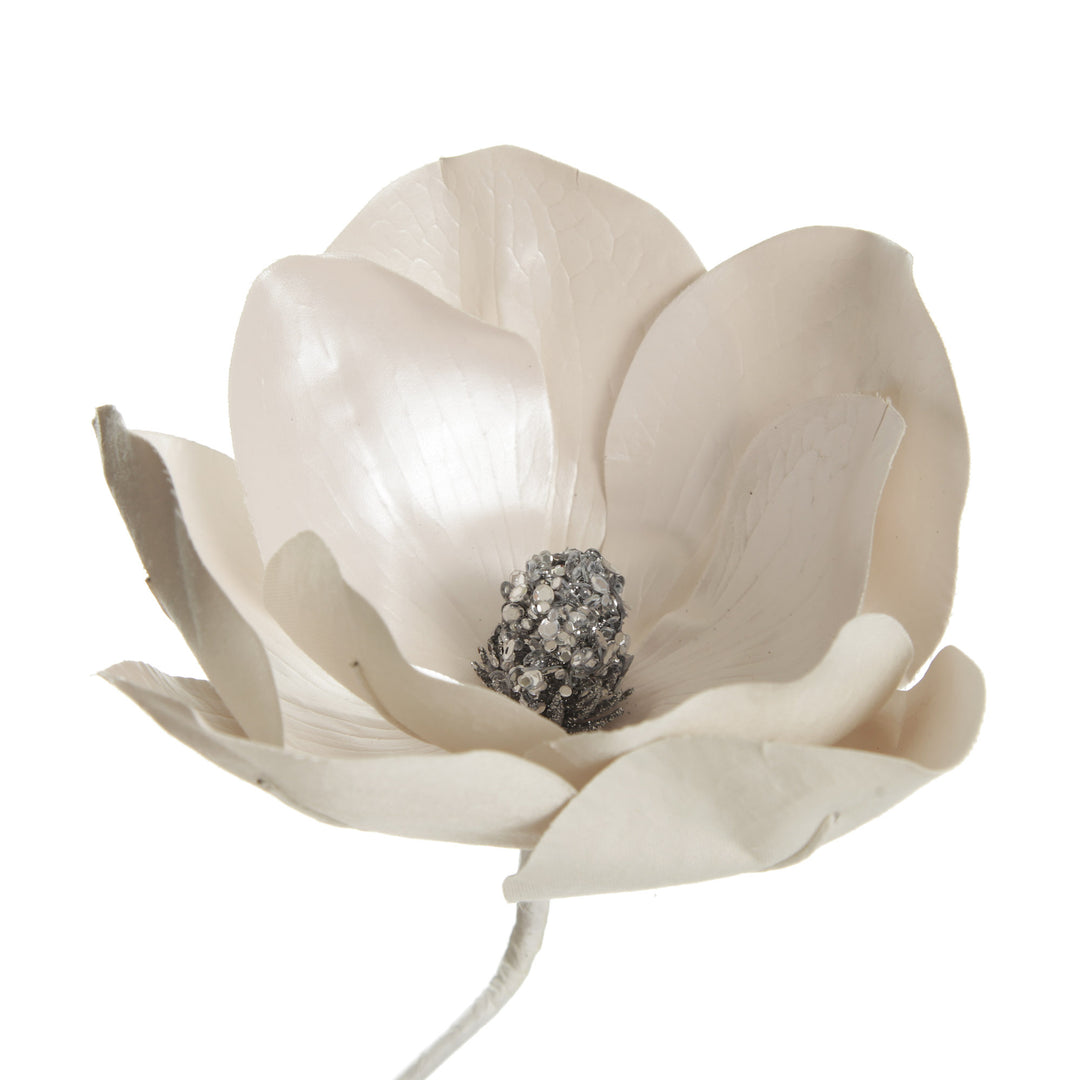 Shiny Ivory Magnolia Flower Stem