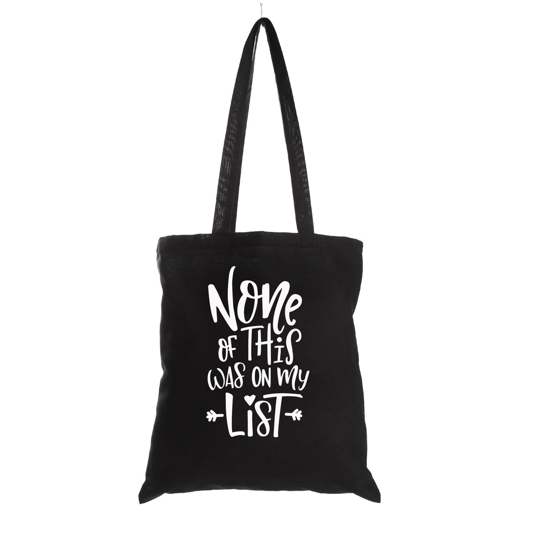 Shopping List Calico Tote Bag