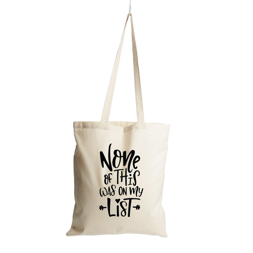 Shopping List Calico Tote Bag