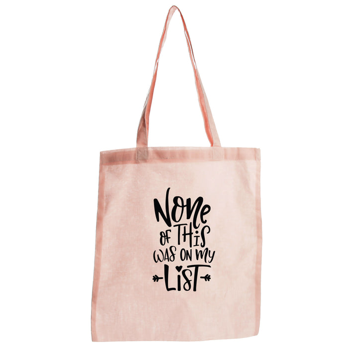 Shopping List Calico Tote Bag