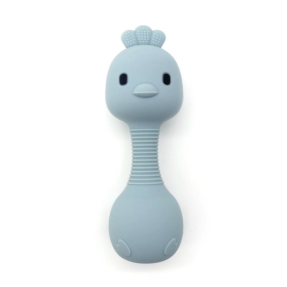 Silicone Chicken Rattle - Blue
