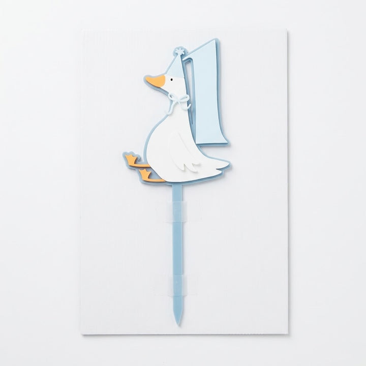 Silly Goose Acrylic Cut Double Layer Cake Topper