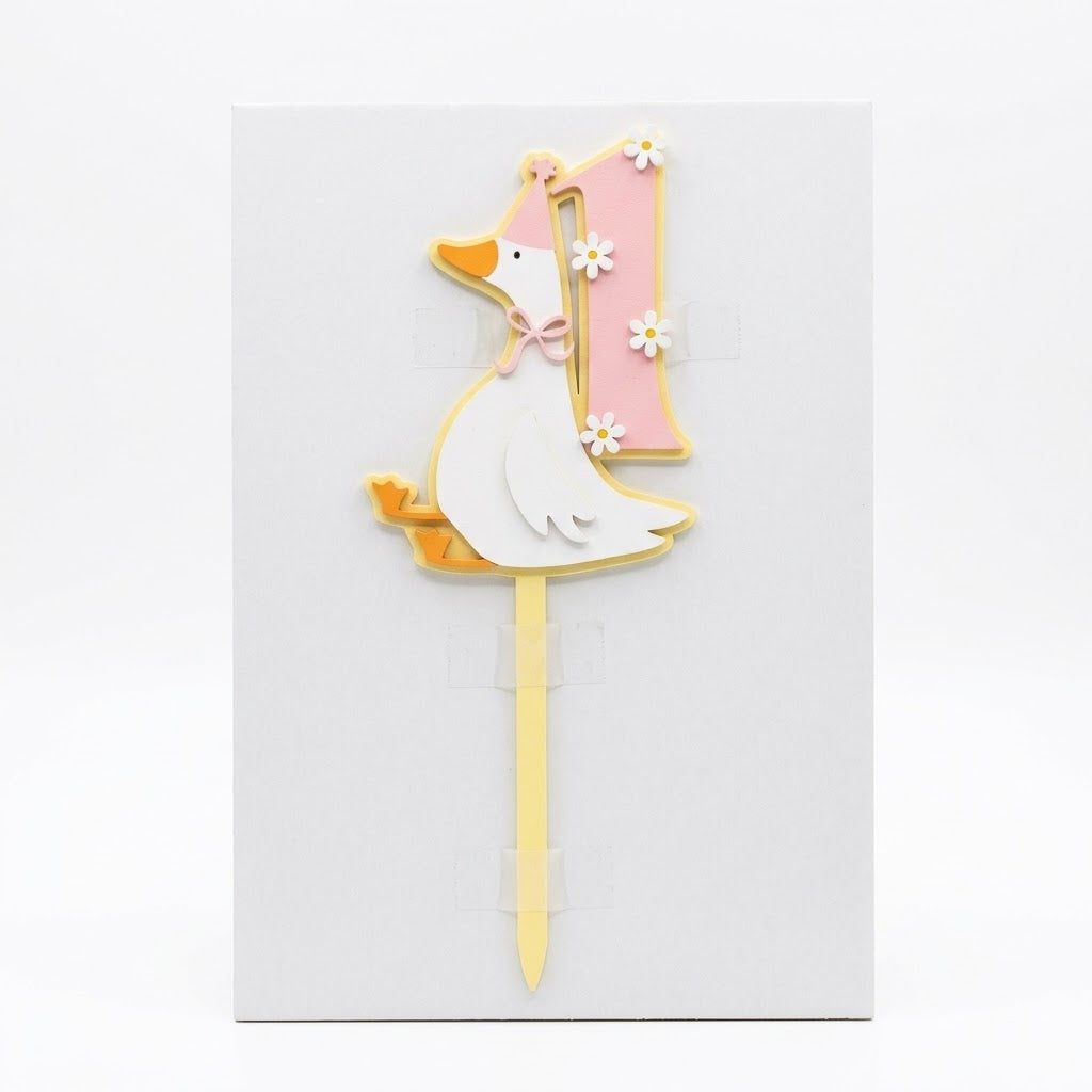 Silly Goose with Daisies Acrylic Cut Double Layer