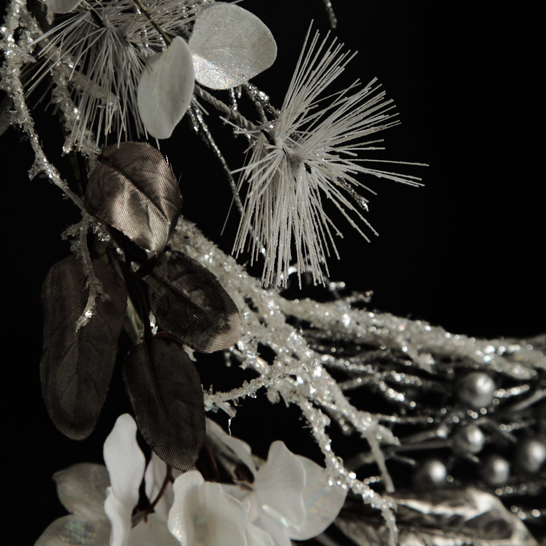Silver and White Frost Christmas Garland - 125cm
