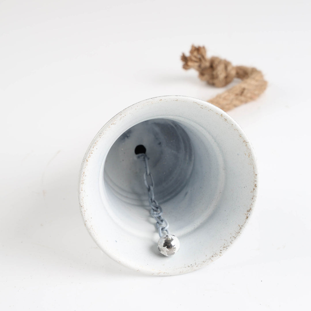 Silver Antique Metal Bell with Rope