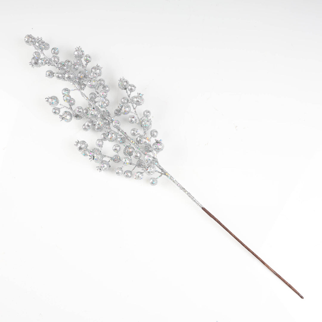 Silver Berry Stem - 75cm