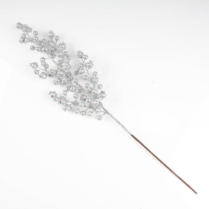 Silver Berry Stem - 75cm