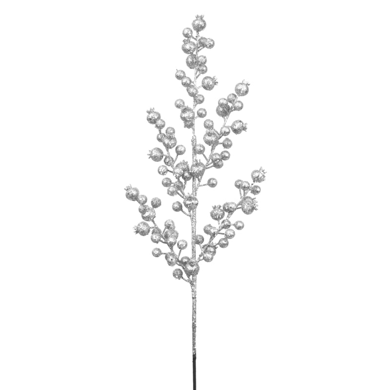 Silver Berry Stem - 75cm