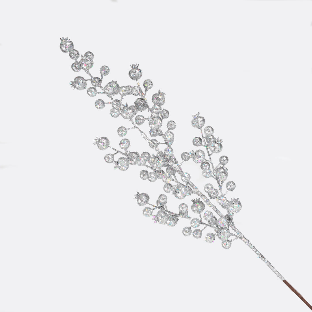 Silver Berry Stem - 75cm