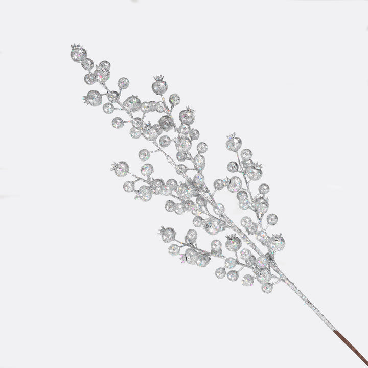 Silver Berry Stem - 75cm
