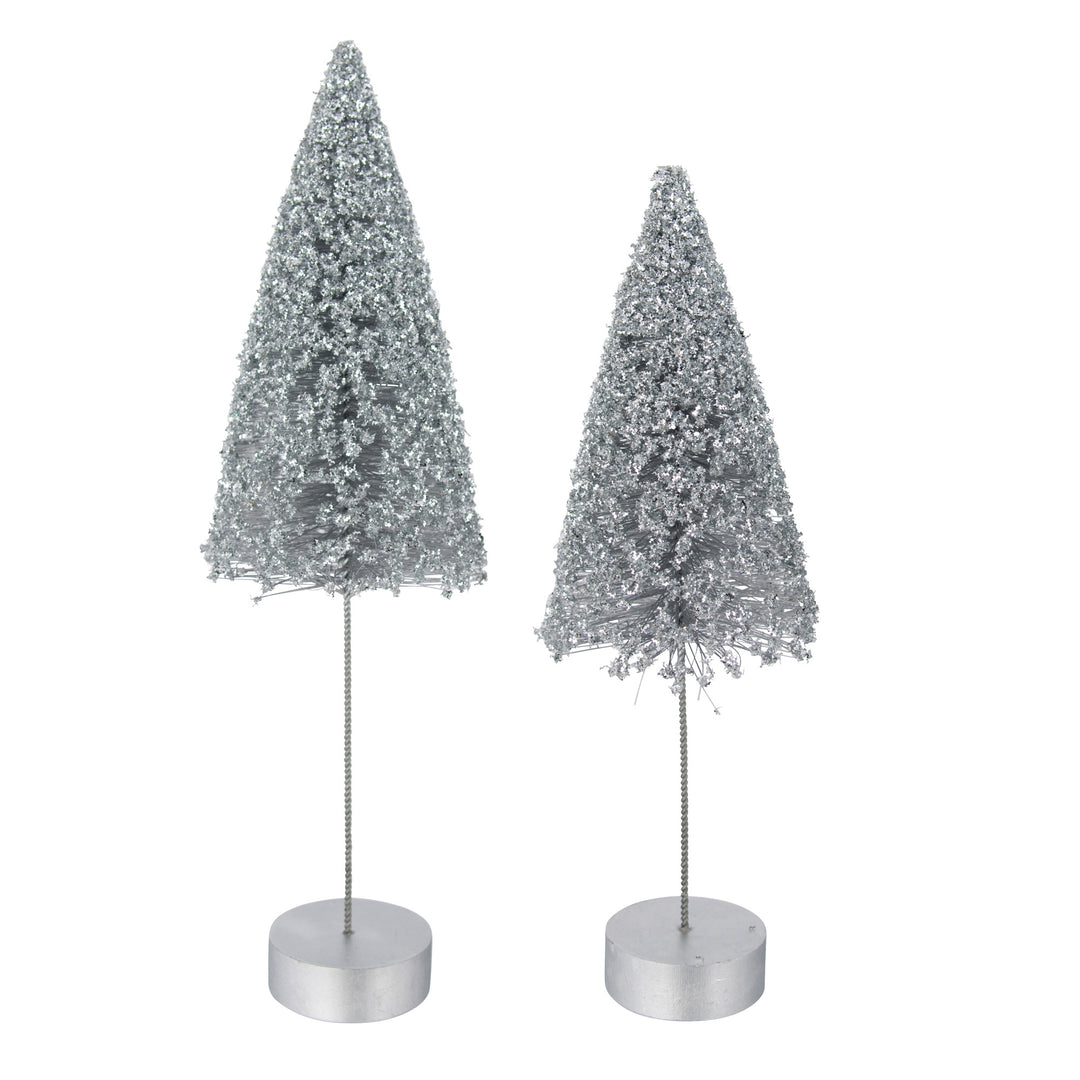 Silver Bristle Christmas Table Top Tree