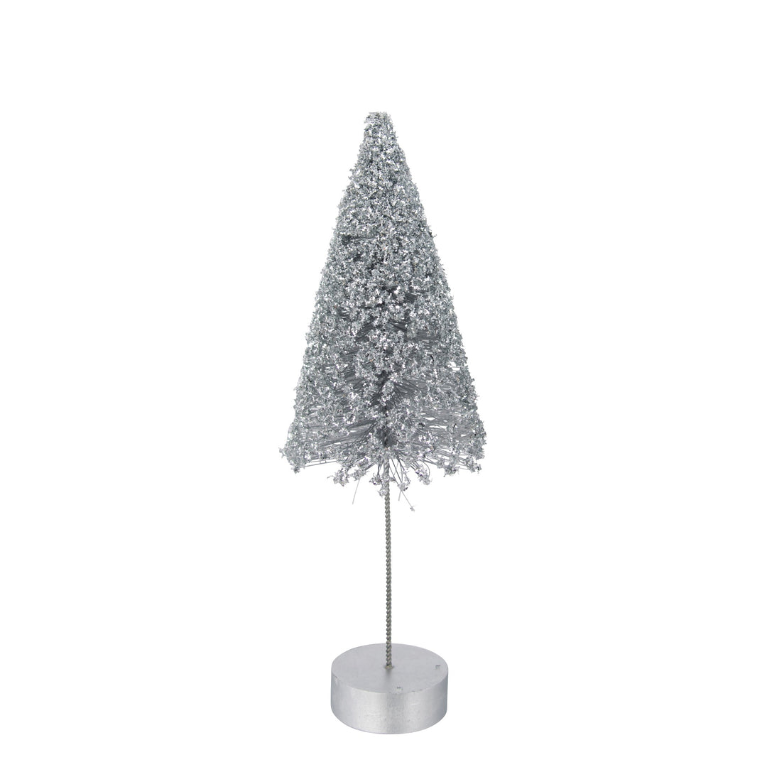 Silver Bristle Christmas Table Top Tree