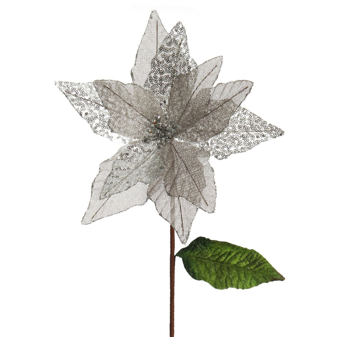 Silver Burlap Sequin Flower whole product