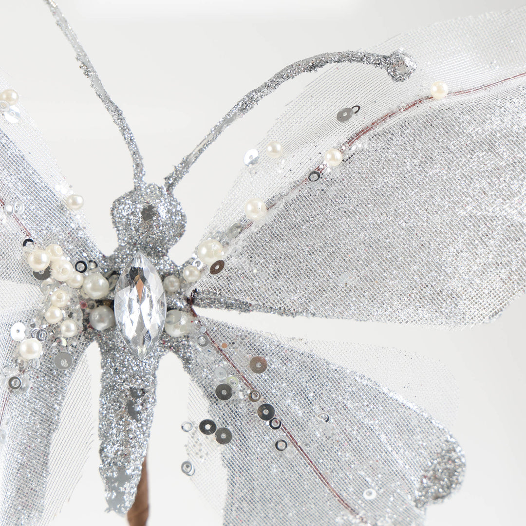 Silver Butterfly Clip