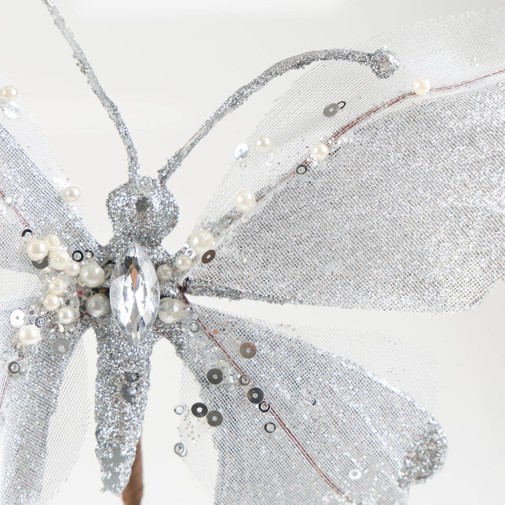 Silver Butterfly Clip