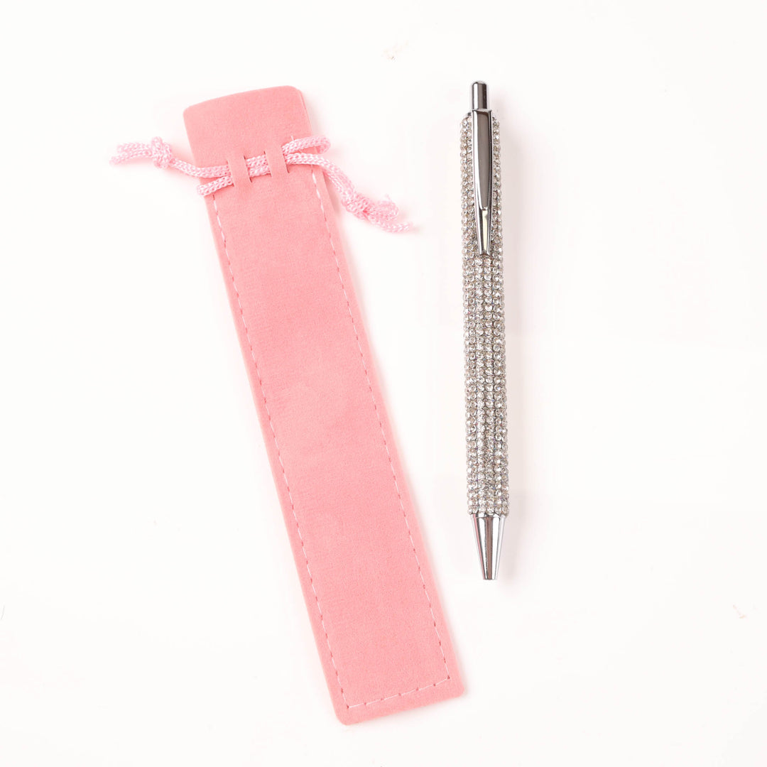 Silver Diamonte Ball Point Pen