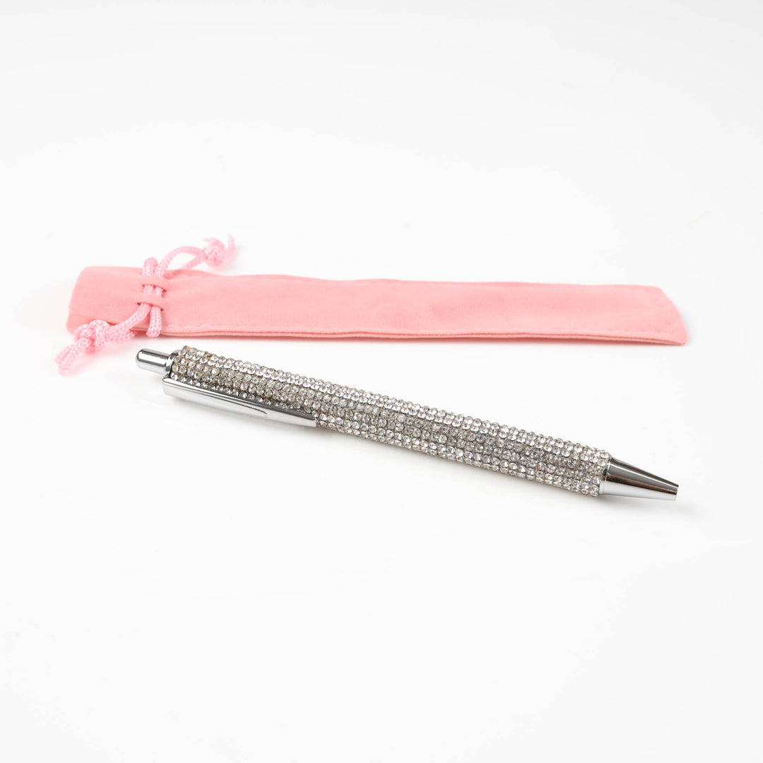 Silver Diamonte Ball Point Pen