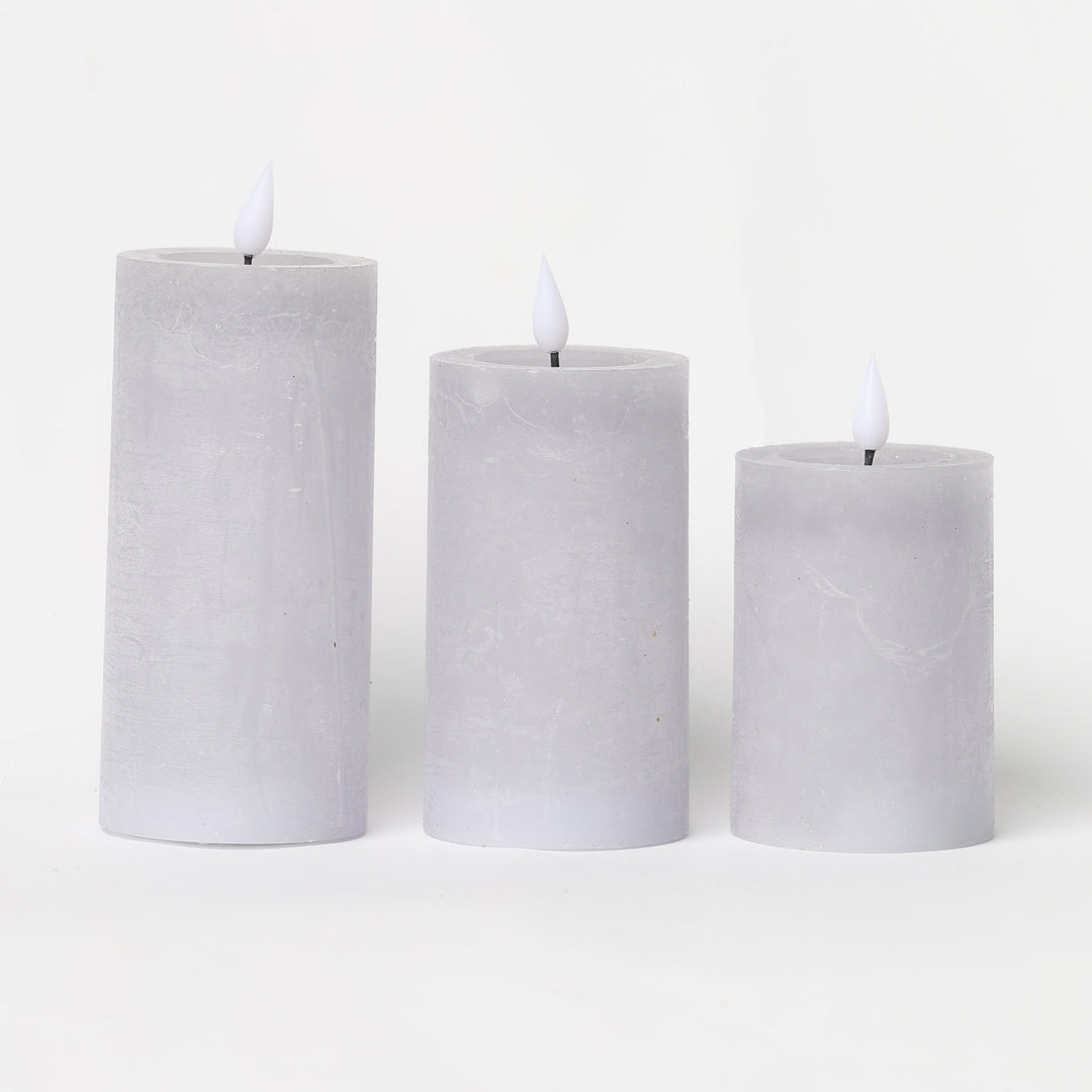 Silver Flameless LED Candle 